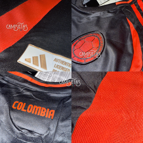 CAMISETA NEGRA VISITANTE VERSIÓN FAN 🇨🇴